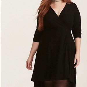 Torrid Hacci Knit Black Wrap Dress 2X